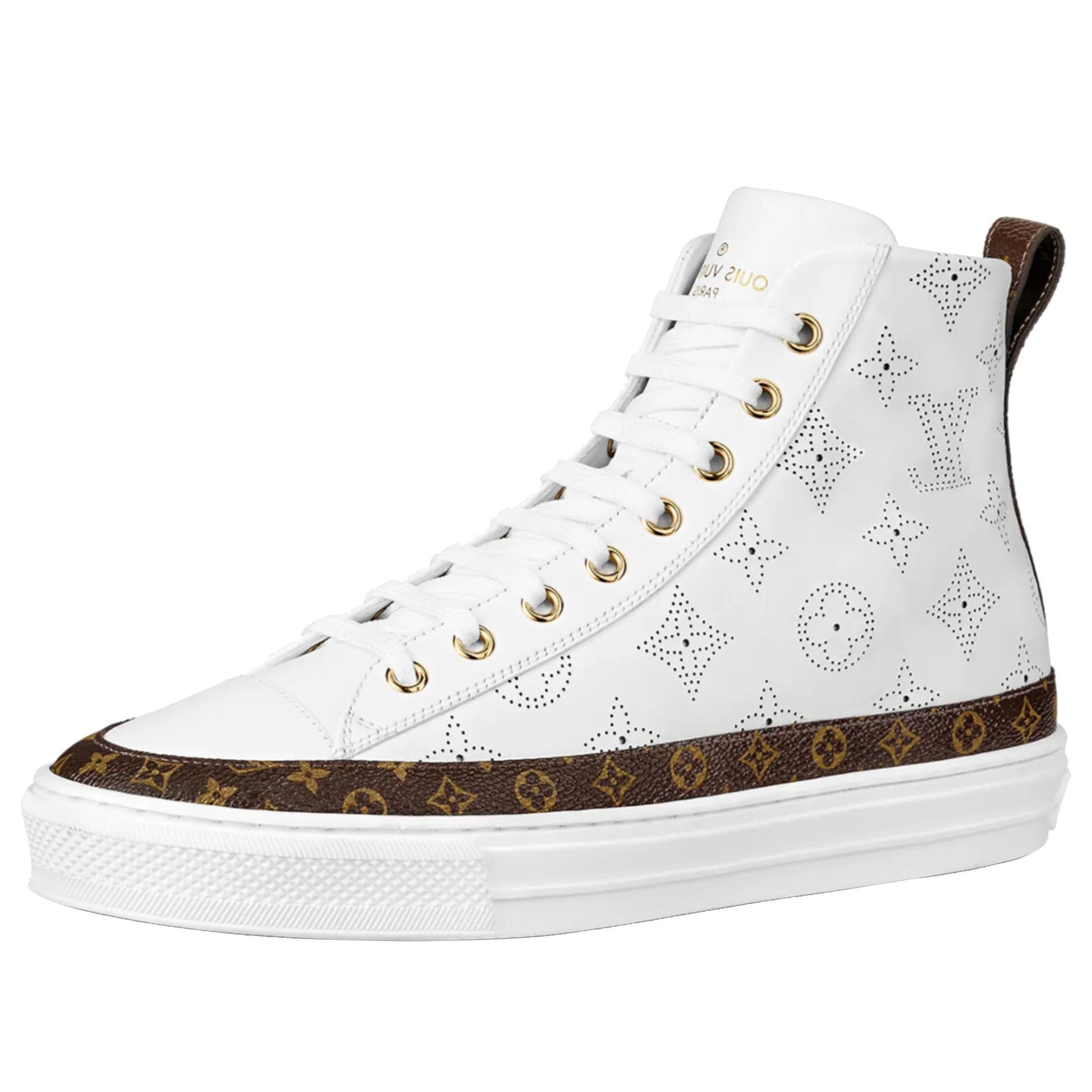 (WMNS) LOUIS VUITTON Stellar Ankle Sneakers 'White Black Sketch Monogram' 1A87TY