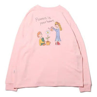FILA Unisex Printing Round-neck Sweatshirt Pink FL3520-19