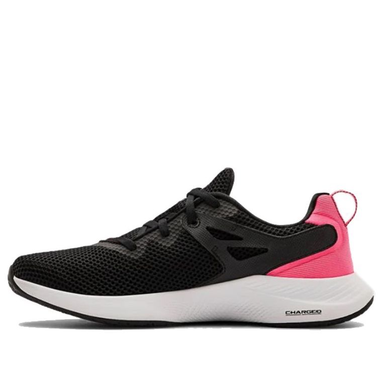 (WMNS) Under Armour Charged Breathe Trainer 2 Running Shoes Black/Pink 3023012-001