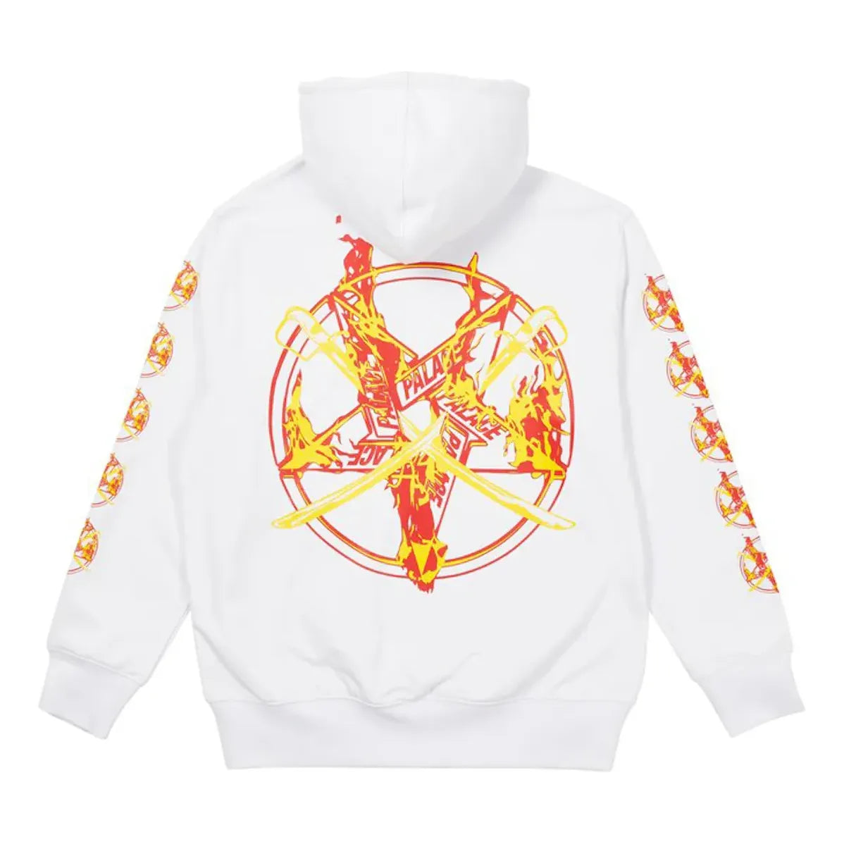 Palace Flamed Hoodie 'White' P21HD015