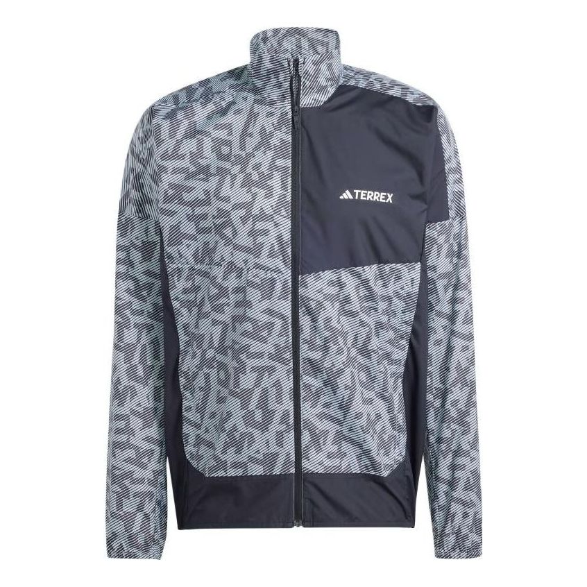 adidas TERREX Trail Running Wind Jacket 'Grey' IA1795