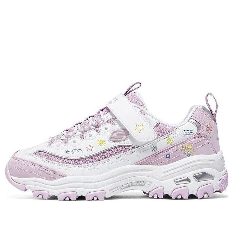 (GS) Skechers D'Lites Bright Blossoms 'White Purple' 319020L-WLV