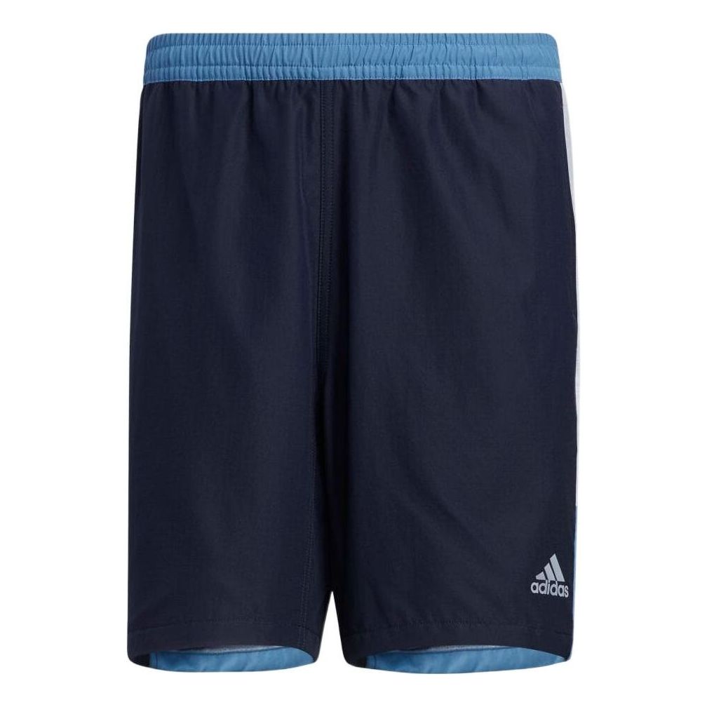 Men's adidas Solid Color Splicing Straight Shorts Blue HD0063