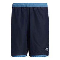 Men's adidas Solid Color Splicing Straight Shorts Blue HD0063