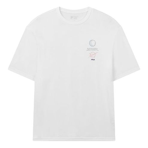 FILA Short Sleeve Printing Short Sleeve Unisex White F71U028101F-WT