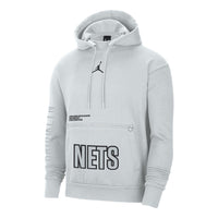 Air Jordan NBA Fleece Pullover Hoodie Brooklyn Nets Courtside Statement Edition 'Pure Platinum' DR6997-043