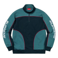 Supreme FW18 Speedway Half Zip Sweatshirt Navy/Dark Teal SUP-FW18-128