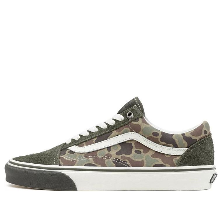 Vans Old Skool Low Top Casual Skate Shoes Unisex Green White Camouflage 'Green White' VN0A5JMI6NL