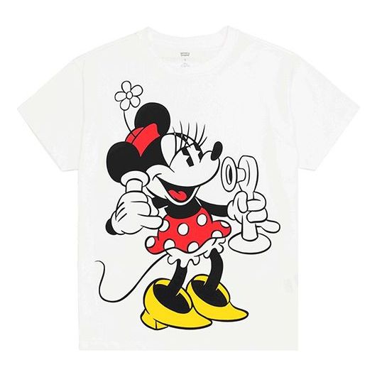 Levis x Disney Crossover Mickey Round Neck Short Sleeve White A0618-0000