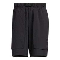 adidas Wj Wv Shorts Solid Color Sports Black HE5157