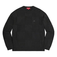 Supreme Tonal Checkerboard Small Box Sweater 'Black' SUP-SS21-596
