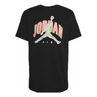 Air Jordan Causual Sports Logo Printing Round Collar Male Black CZ8383-010