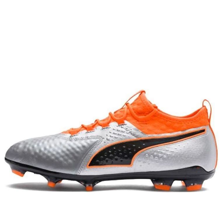 PUMA One2 Leather FG Firm Ground 'Silver Orange Black' 104740-01
