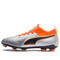 PUMA One2 Leather FG Firm Ground 'Silver Orange Black' 104740-01