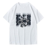 PJs Vigor Alphabet Pattern Printing Short Sleeve Unisex White 20SSTS1033-P