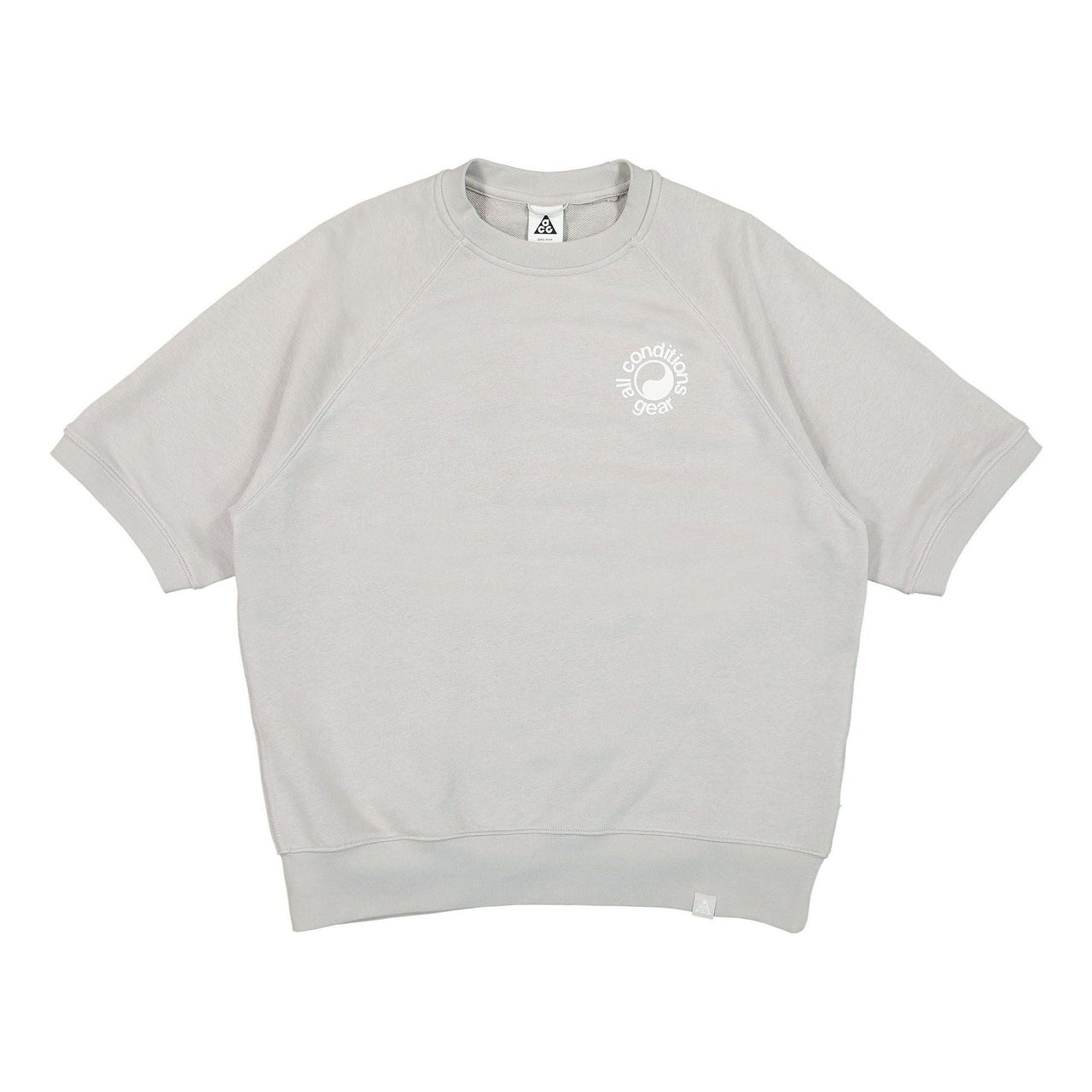 Men's Nike ACG Dri-FIT Solid Color Logo Short Sleeve Pullover Light Iron Ore DN3914-012