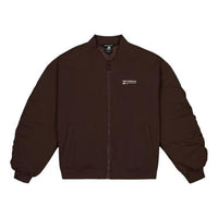 (WMNS) New Balance Linear Heritage Woven Bomber Jacket Asia Sizing 'Black Coffee' WJ33507-KCF