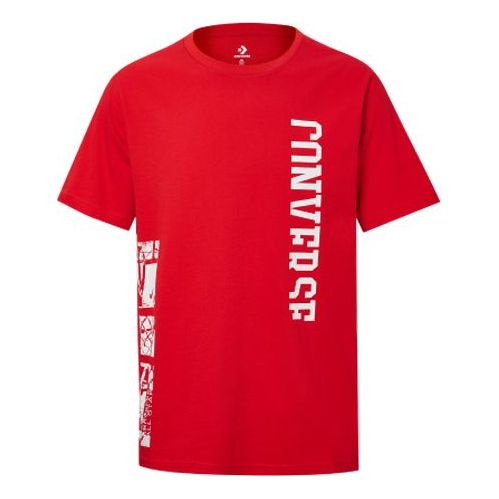 Men's Converse Alphabet Printing Sports Short Sleeve Red 10019983-610