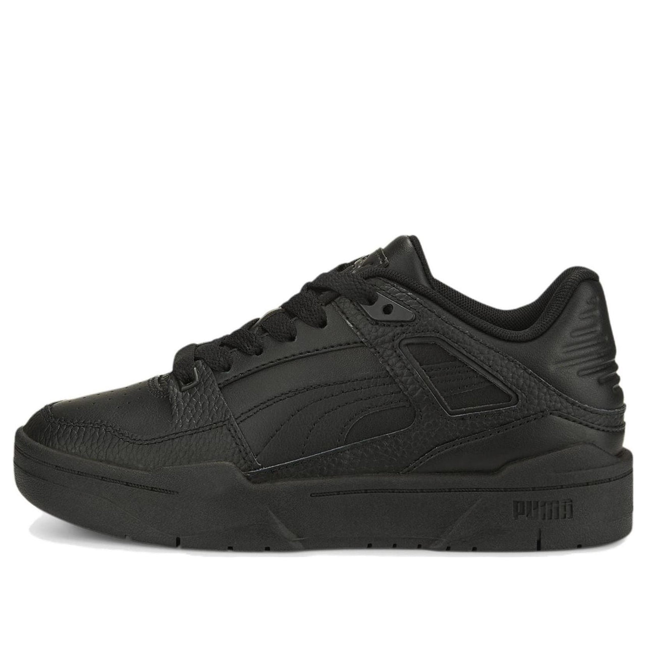 (GS) PUMA Slipstream Leather 'Triple Black' 387826-01