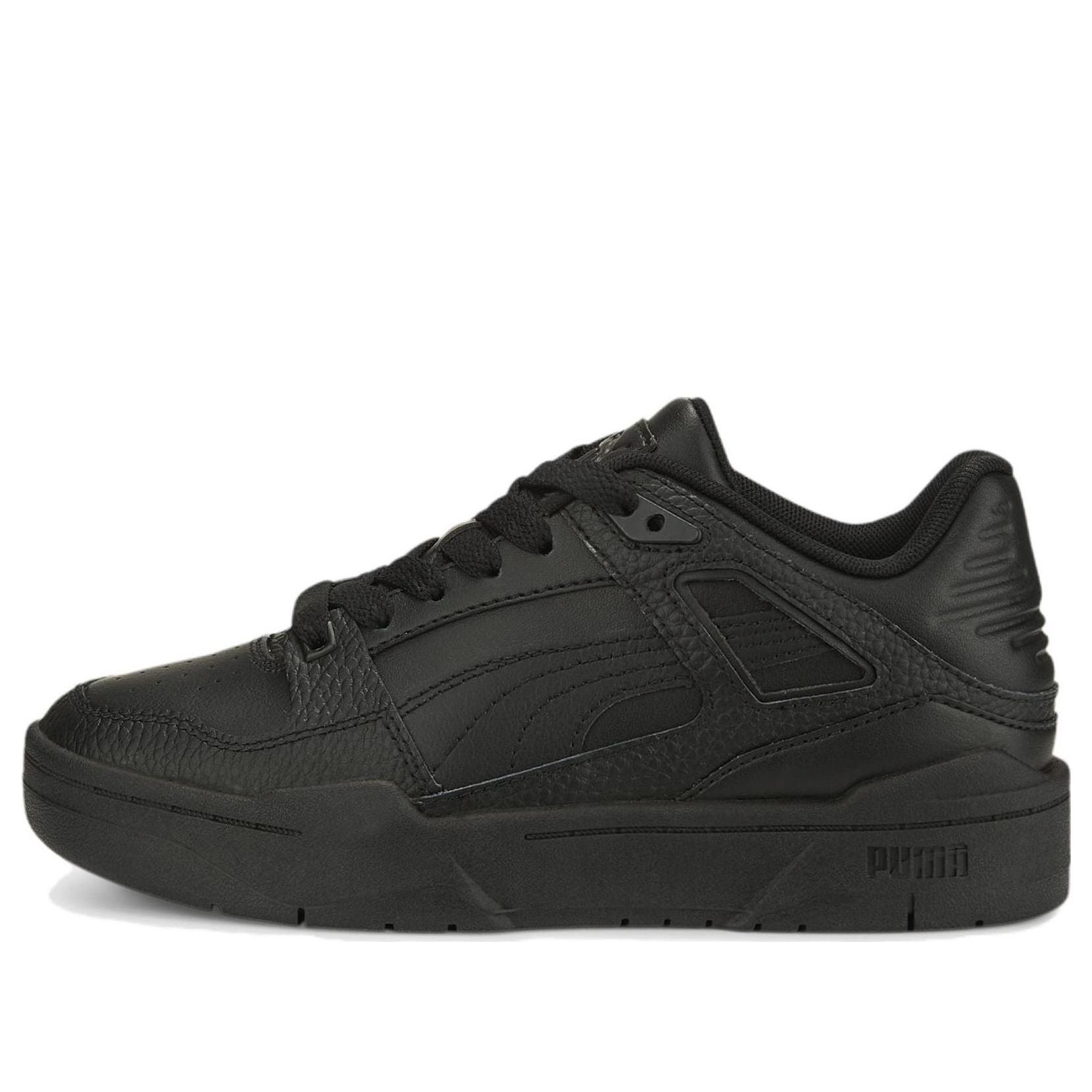 (GS) PUMA Slipstream Leather 'Triple Black' 387826-01