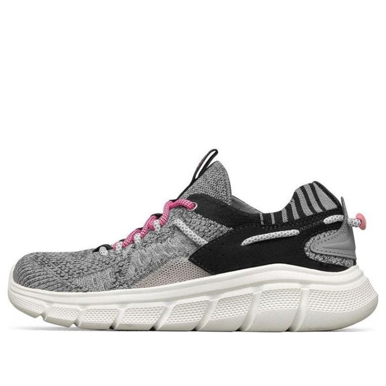 (WMNS) Skechers Bobs B Flex Grey/Black/Pink 117115-CCL