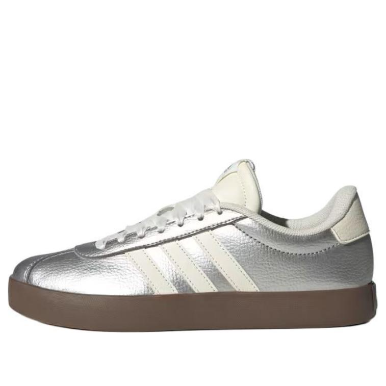 (WMNS) adidas VL COURT 3.0 'Silver Metallic Off White Gum' JQ7315
