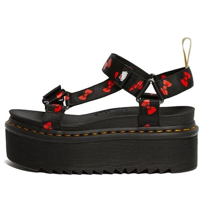 (WMNS) Dr. Martens x Hello Kitty Vegan Sandals Black 25914002