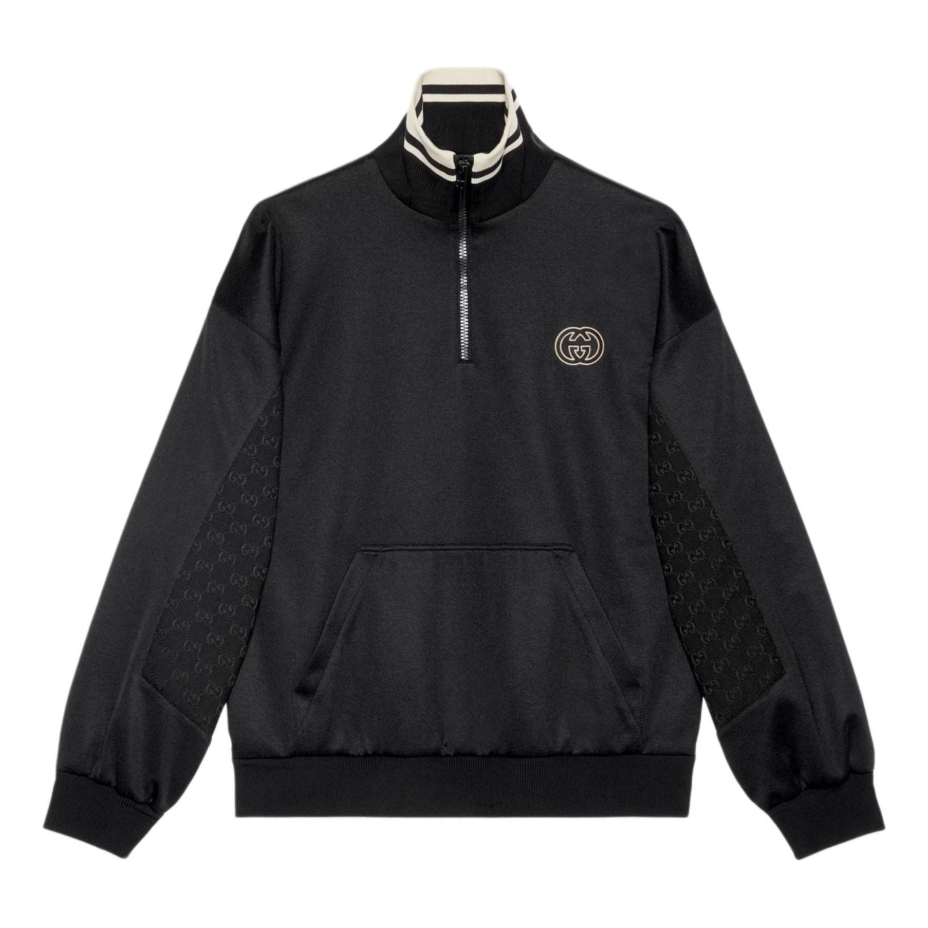Gucci Technical Jersey Half Zip Jacket 'Black' 768614-XJF4A-1043