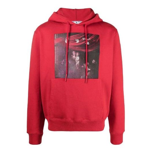 Off-White SS21 Caravaggio Arrow Printing Loose Fit Red OMBB034S21FLE0072501