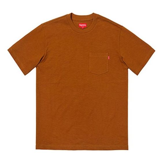 Supreme FW18 S/S Pocket Tee Rust Short Sleeve Unisex Brown SUP-FW18-078