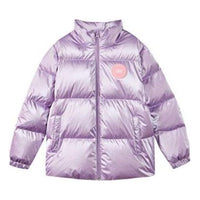 (GS) Skechers Logo Printed Down Jacket 'Purple' P422G049