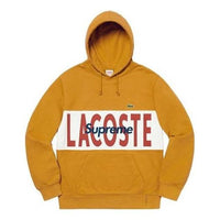 Supreme LACOSTE Logo Panel Hoodie 'Gold' SUP-FW19-511