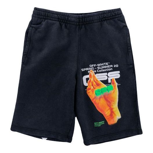 Men's Off-White Printing Shorts Black OWCI06R20E30013JS-1088
