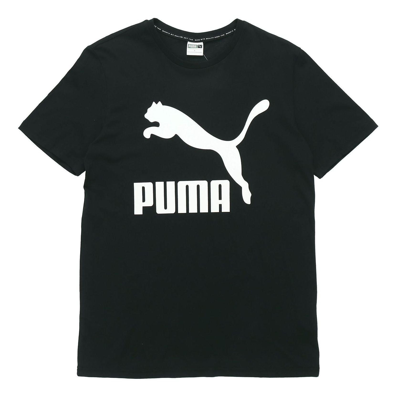 PUMA Classics Logo Sports Short Sleeve TEE Black 579405-01