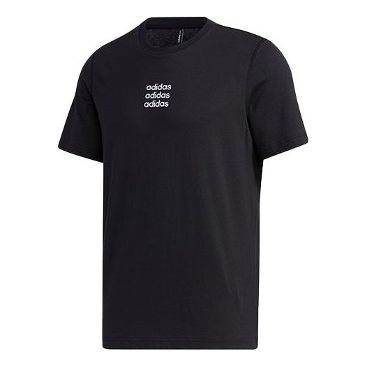Men's adidas neo C+TEE Round Neck Black T-Shirt GJ8909