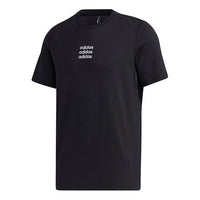 Men's adidas neo C+TEE Round Neck Black T-Shirt GJ8909