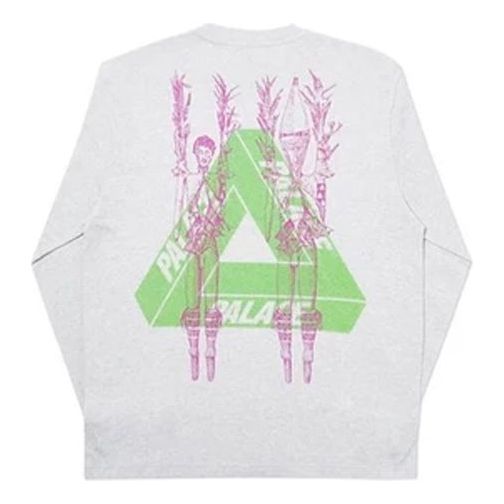 PALACE Pair Of Hippys Round Neck Long Sleeves Unisex Gray P17LS019