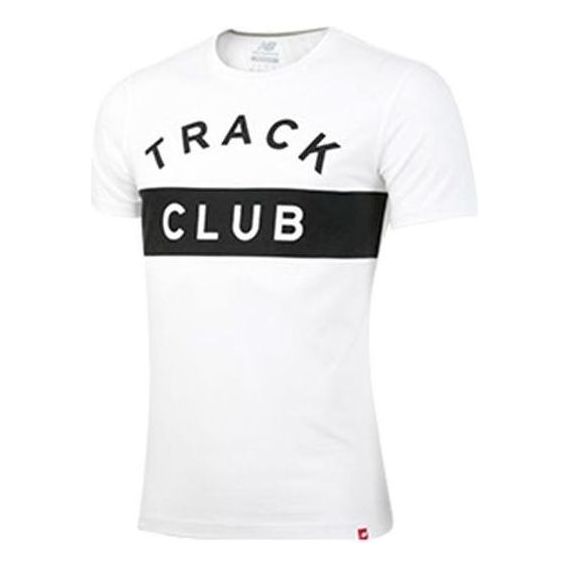 New Balance Track Club Sport Tee Asia Sizing 'White Black' AMT81538-WT