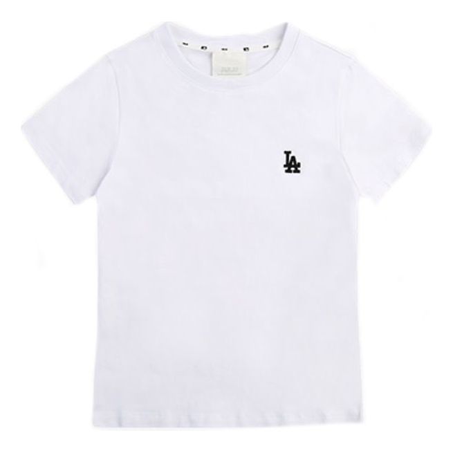 MLB Black LA logo Short Sleeve White 31TSW3031-07W
