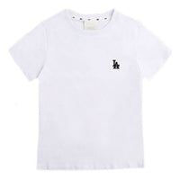 MLB Black LA logo Short Sleeve White 31TSW3031-07W
