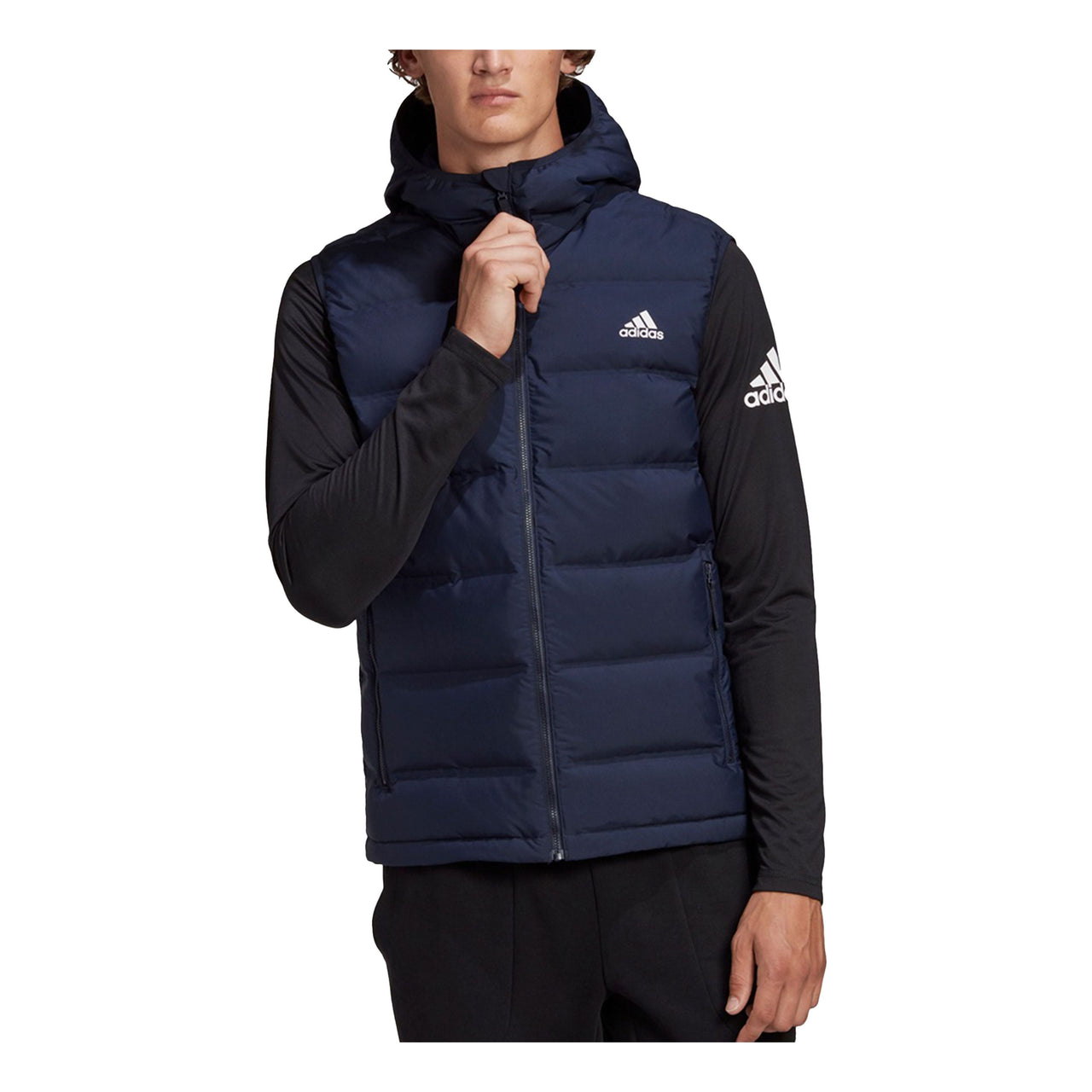 adidas Outdoor Sports hooded down Jacket Blue GK0676