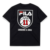 FILA FUSION Athleisure Casual Sports T-Shirt 'Black' T11M032109FBK