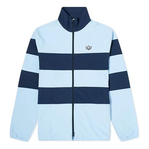 adidas originals Samstag Stripe Zipper Wide Jacket Blue EC9321