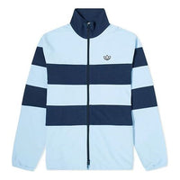 adidas originals Samstag Stripe Zipper Wide Jacket Blue EC9321