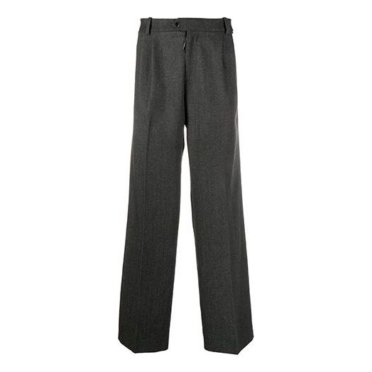 Men's Off-White Solid Color Casual Long Pants/Trousers Loose Fit Gray OMCA144F20FAB0020700