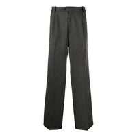 Men's Off-White Solid Color Casual Long Pants/Trousers Loose Fit Gray OMCA144F20FAB0020700