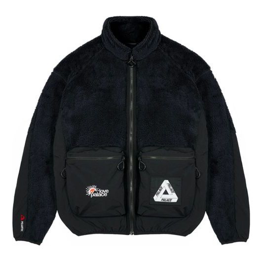 PALACE High Collar Unisex Black Jacket PAL-FW20-373