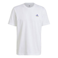 adidas Tennis Sports Back Printing Round Neck Short Sleeve White GN8056