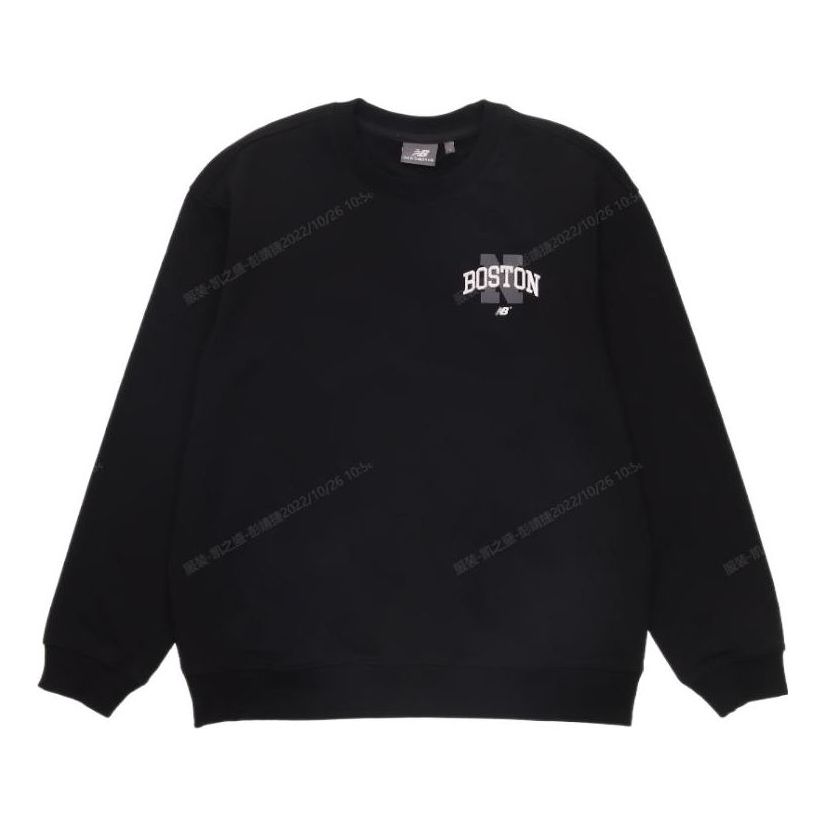 New Balance Logo Sweatshirt Asia Sizing 'Black' 5CC44343-BK