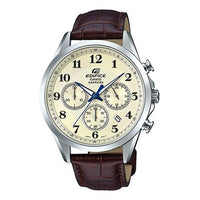 CASIO Edifice Men's Waterproof With Sapphire White/Black/ Sapphire Crystal Mens Brown Analog EFB-650L-7AVUPR